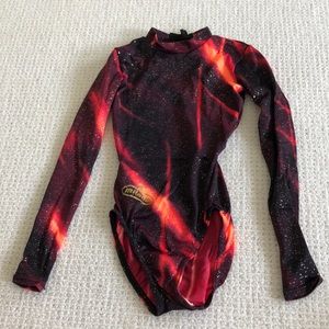 Long sleeve gymnastics leotard